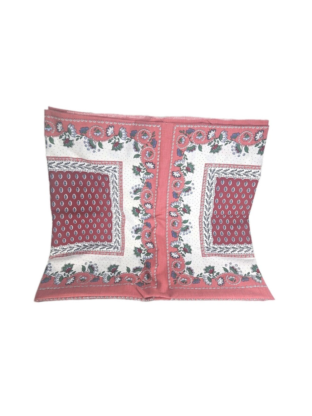 Vintage 1980s Provence Upholstery Fabric Pillow 8 Panels 2 Yards Bandana Pierre